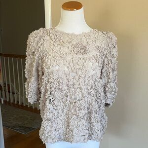 Lace Top Blouse - Cream